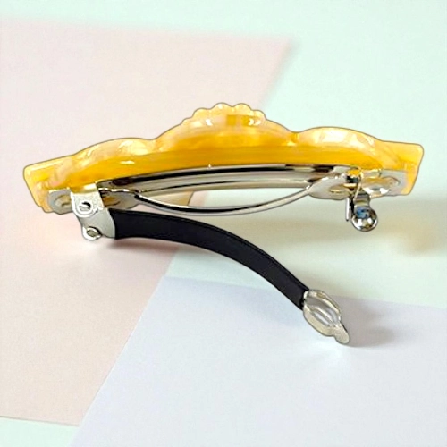 Elegant Flower & Stone Hair Barrette