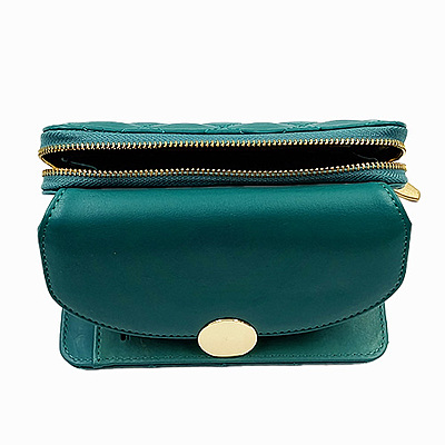 Quilted Trifold Wallet & Phone Pouch with Gold Hardware