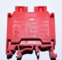 32 Amp 6 mm² Polymide Terminal Block Red | FTS-6PC