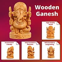Wooden Ganesh 3 Inch Wooden Ganesh 3 Inch