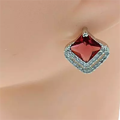 Elegant Square Cut American Diamond Stud