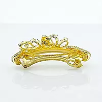 Dazzling Crystal Embellished Floral Hair Barrette