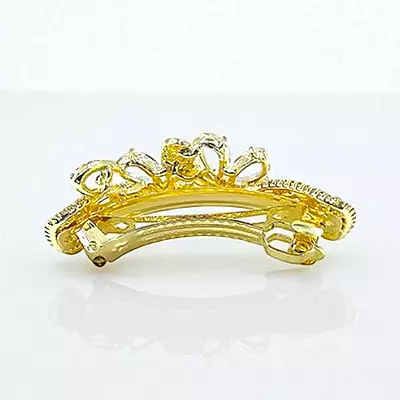 Dazzling Crystal Embellished Floral Hair Barrette