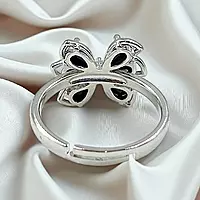 Elegant Butterfly Ring | Adjustable Silver-Plated Statement Jewelry