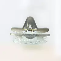 Chic Starfish Clear & Smoke Grey Hair Claw Clip - Medium Size