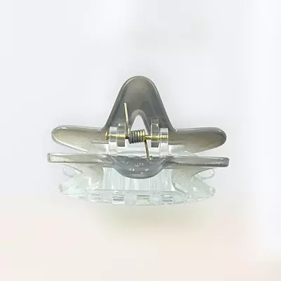 Chic Starfish Clear & Smoke Grey Hair Claw Clip - Medium Size
