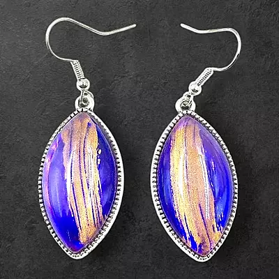 Protective Evil Eye Pendant Necklace - Dichroic Glass Good Luck Charm