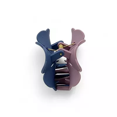 Two-Tone Flower Hair Claw Clip - Matte Finish Hair Accessory