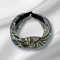 Iridescent Sequin Knotted Headband - Glamorous Hair Accessory