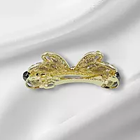 Gold Multi-Color Crystal Butterfly Hair Barrette Clip
