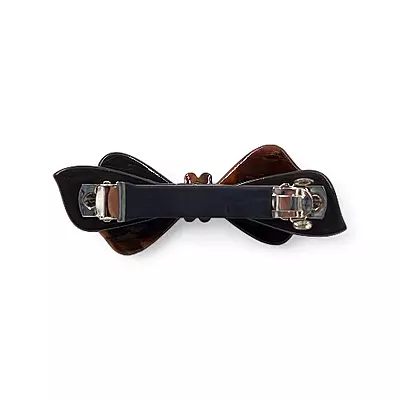 Elegant Tortoiseshell Bow Hair Barrette Clip for Women