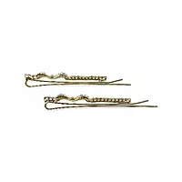 Sparkling White Bow Crystal Hair Clips (Set of 2)