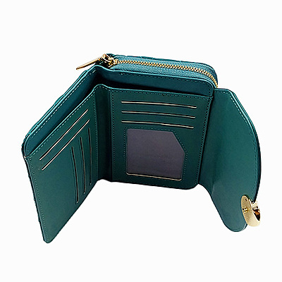 Quilted Trifold Wallet & Phone Pouch with Gold Hardware