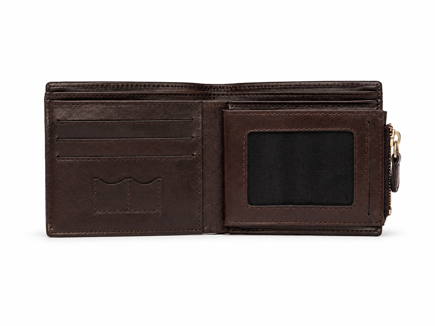 CORVAN Zip Bifold Leather Wallet