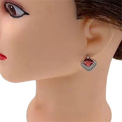 Elegant Square Cut American Diamond Stud