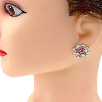 Dazzling American Diamond Flower Stud