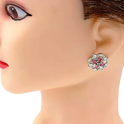 Dazzling American Diamond Flower Stud