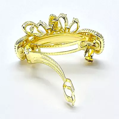 Dazzling Crystal Embellished Floral Hair Barrette