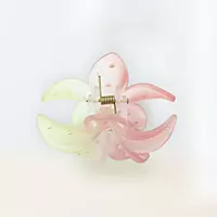 Gradient Flower Hair Claw Clip | Pink & Yellow Floral Hair Accessory