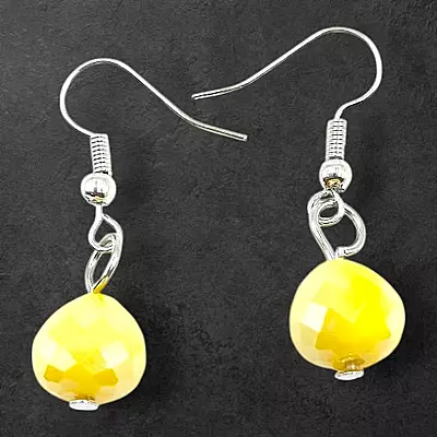 Vibrant Yellow Bead & Pearl Necklace and Earring Set | Elegant Fashion Jewelry