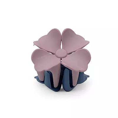 Two-Tone Flower Hair Claw Clip - Matte Finish Hair Accessory