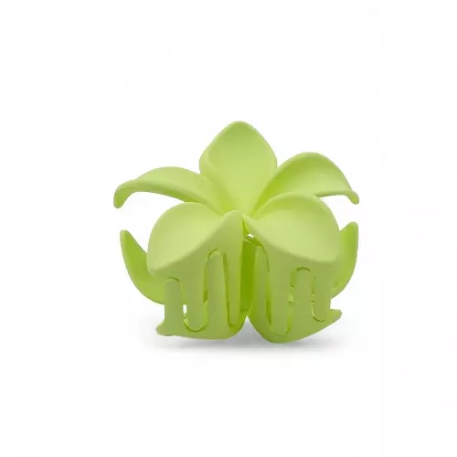 Lime Green Flower Hair Claw Clip - Jumbo Floral Hair Accessory