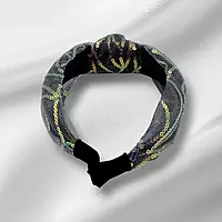 Iridescent Sequin Knotted Headband - Glamorous Hair Accessory