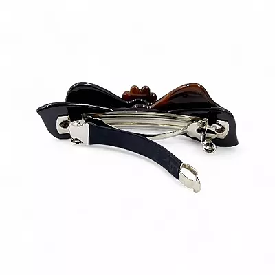 Elegant Tortoiseshell Bow Hair Barrette Clip for Women