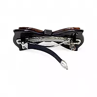 Elegant Tortoiseshell Brown Ribbon Hair Barrette Clip for Women