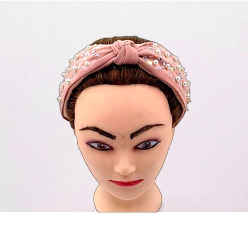 Elegant Pearl & Rhinestone Turban Knot Headband