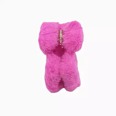 Plush Faux Fur Hair Claw Clip - Vibrant Pink Hair Clamp