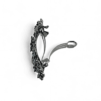 Blue Floral Crystal French Barrette - Vintage Hair Clip