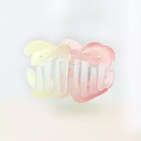 Gradient Flower Hair Claw Clip | Pink & Yellow Floral Hair Accessory