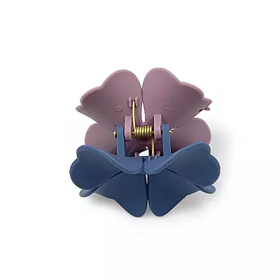 Two-Tone Flower Hair Claw Clip - Matte Finish Hair Accessory