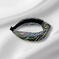 Iridescent Sequin Knotted Headband - Glamorous Hair Accessory