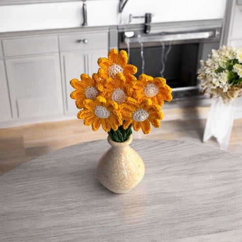 Crochet Small Yellow Daisy (Bunch of 6) Crochet Small Yellow Daisy (Bunch of 6)