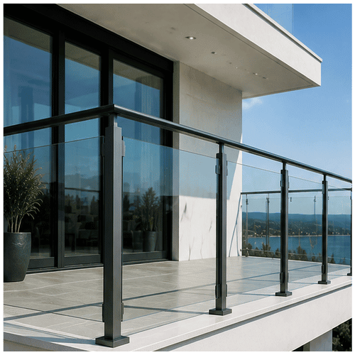 Aluminium Post Glass Railing
