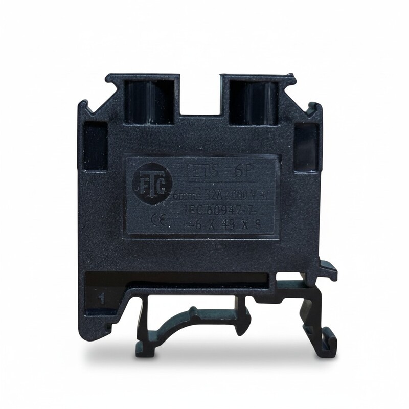 6 mm² Black Polyamide Terminal Block (32 Amp)|FTS-6P