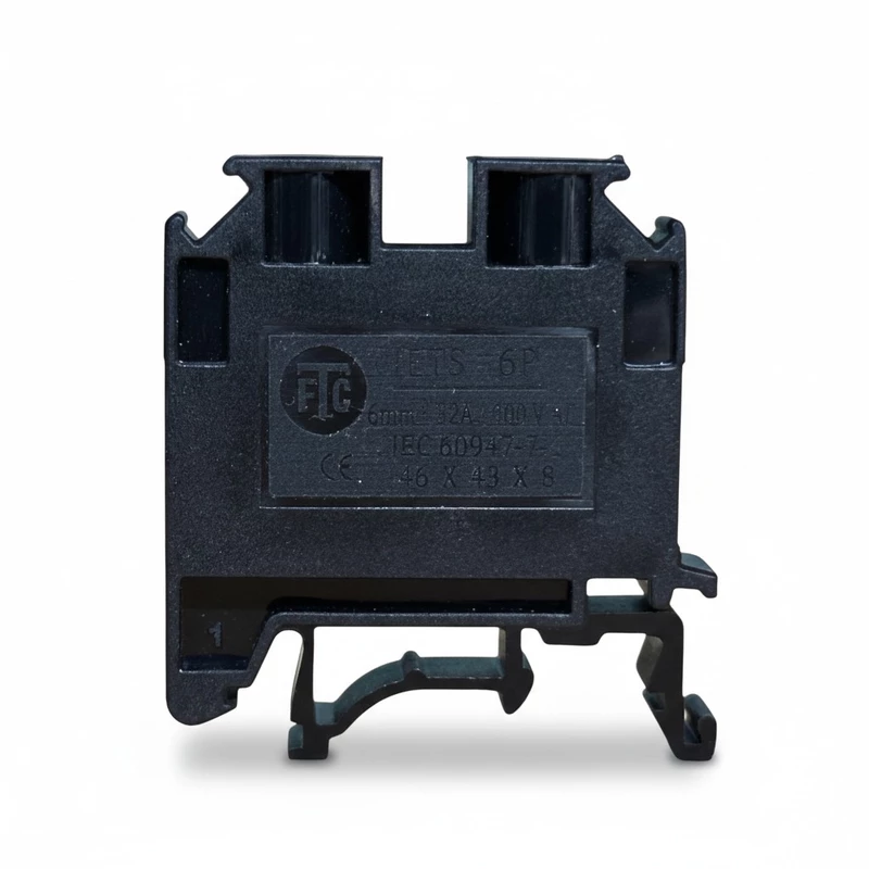 6 mm² Black Polyamide Terminal Block (32 Amp)|FTS-6P