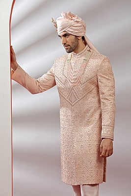 Rich Pinkish Grand Sherwani Rich Pinkish Grand Sherwani