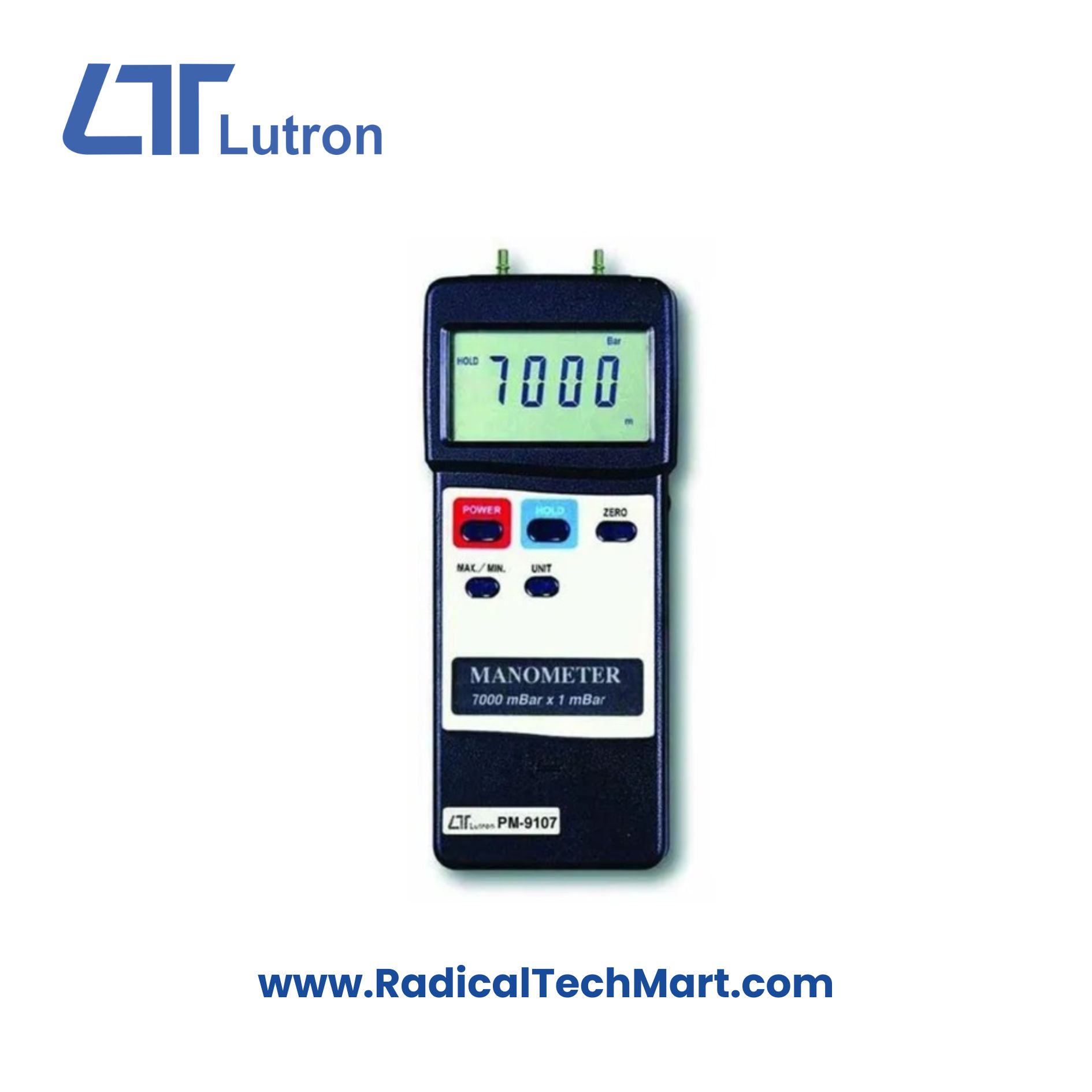 Lutron PM-9107 Electronic Manometer - Compact Pressure Measuring Device