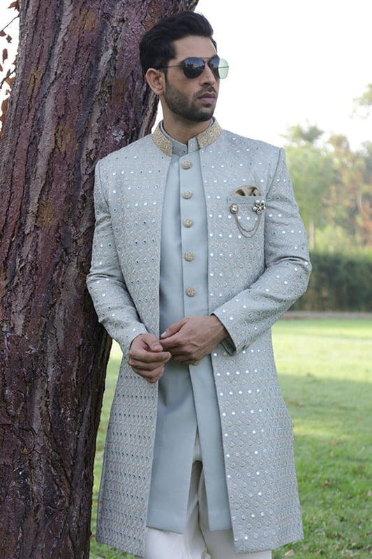 Marvel Light Blue IndoWestern Marvel Light Blue IndoWestern