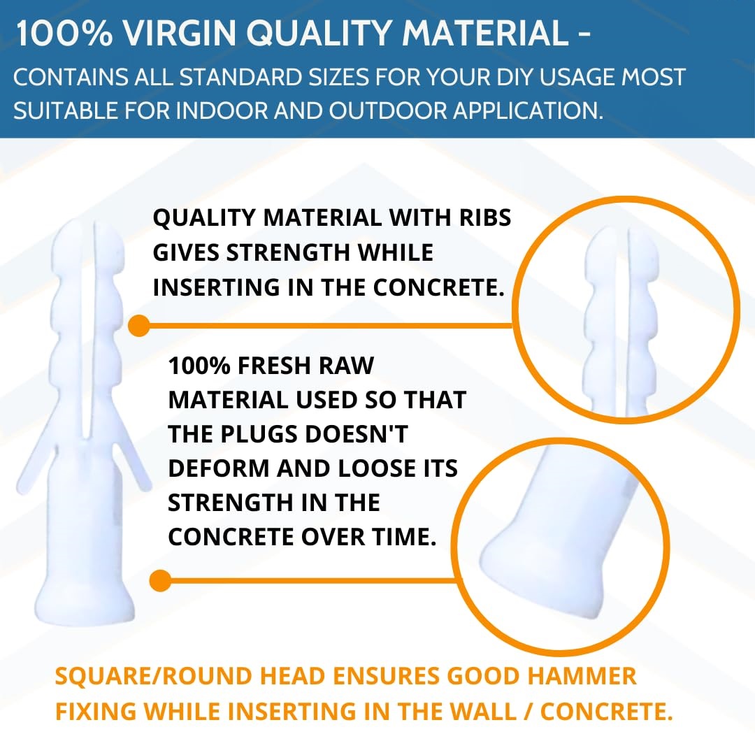 Nylon Plug 1.1/2 inch (10-nos)