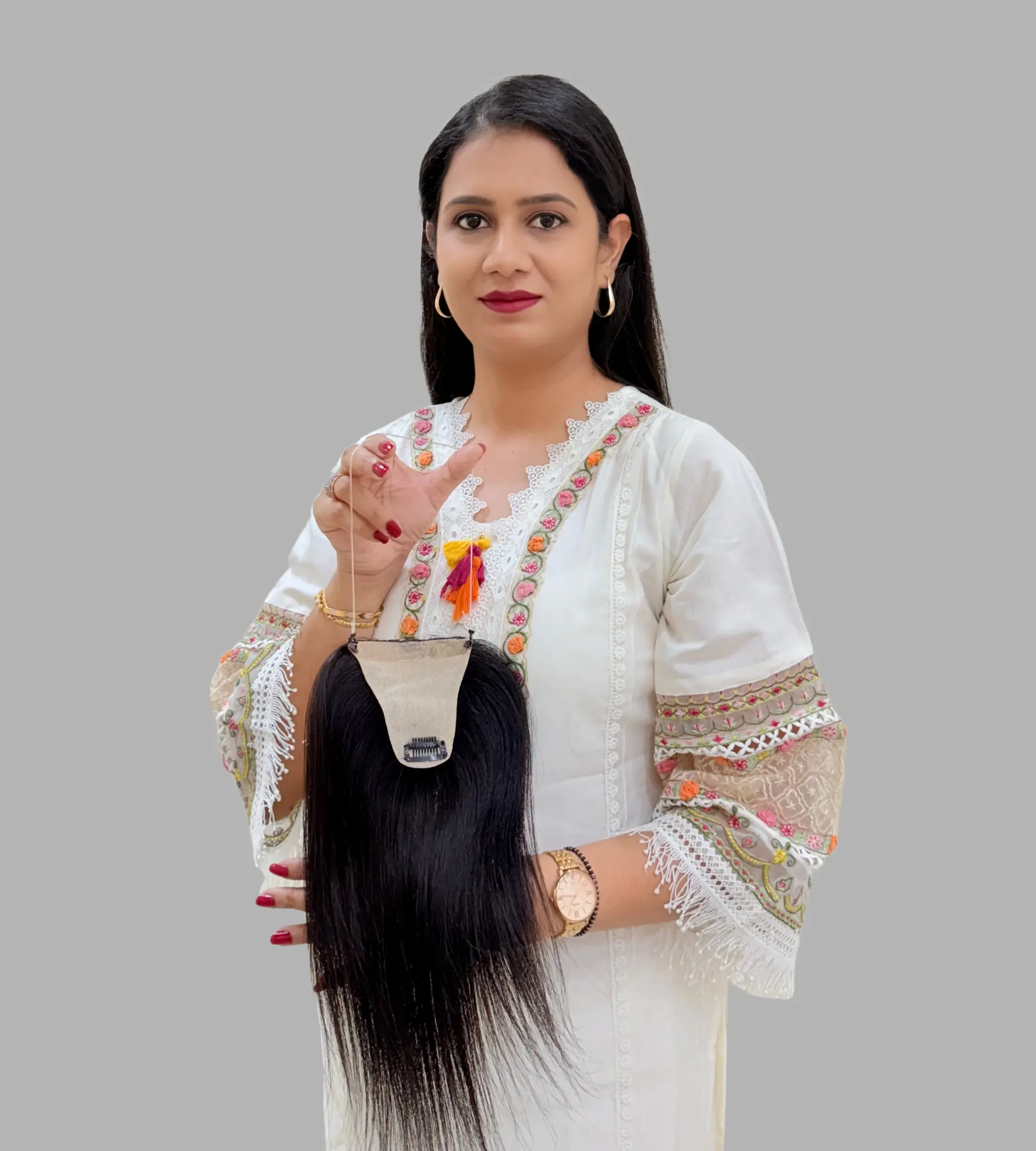 Secure Fit Hair Topper with Invisible String