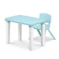 Kids Study Table & Chair Set – Light Blue