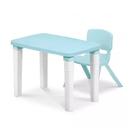 Kids Study Table & Chair Set – Light Blue