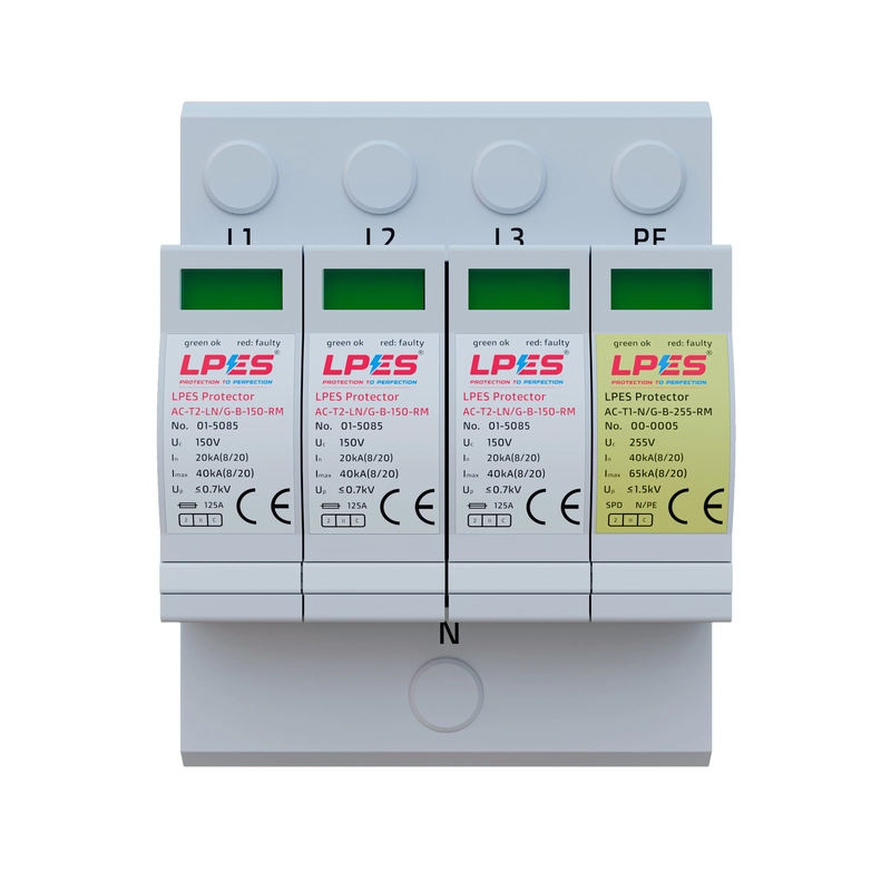 LPES Protector AC-T2-3+1-B-150-RM