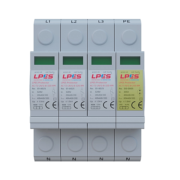 LPES Protector AC-T2-3+1-B-320-RM