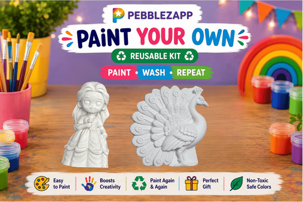 Reusable Big Peacock + 1 Princess Set โ Complete DIY 3D Painting Kit Set of 3