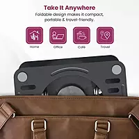 Portronics My Buddy K9 Lite Laptop Stand – Metal Build | Rotatable | Black | 1 Year Warranty